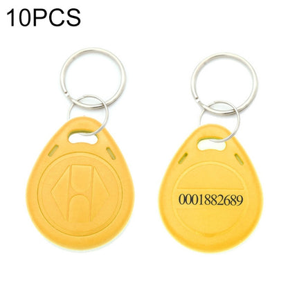 10 PCS 125KHz TK/EM4100 Proximity ID Card Chip Keychain Key Ring(Orange) - Security by buy2fix | Online Shopping UK | buy2fix