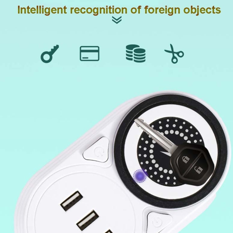 Mobile Phone Wireless Charging Socket Creative Smart USB Power Strip Multi-Function Desktop Vertical Power Strip, CN Plug, Specification: 0.8 Meters, Style:2 Layer(White) - Consumer Electronics by buy2fix | Online Shopping UK | buy2fix