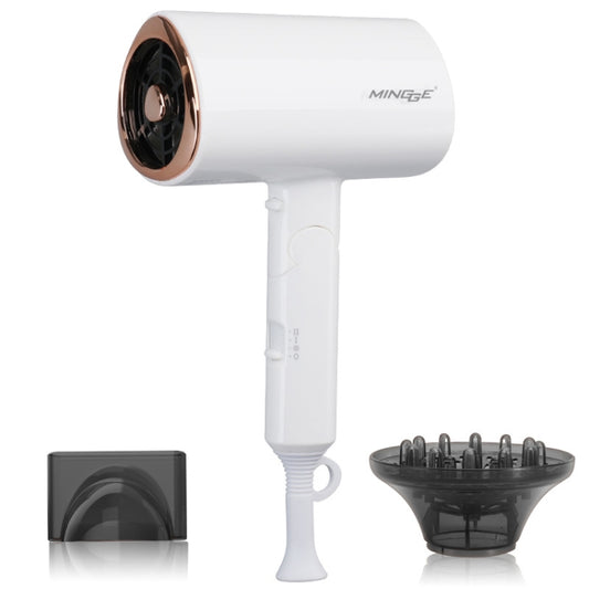 Mingge T1 T Style 1800W High-power Cold Hot Air Wind Fast Drying Folding Hair Dryer, Plug Type:EU Plug(White) - Home & Garden by buy2fix | Online Shopping UK | buy2fix