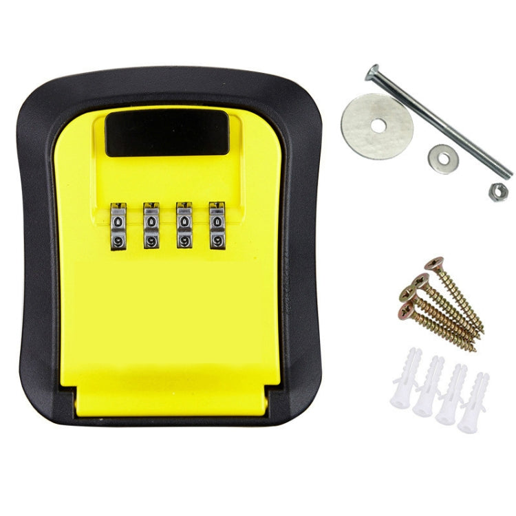 Wall-Mounted Key Code Box Construction Site Home Decoration Four-Digit Code Lock Key Box(Yellow) - Security by buy2fix | Online Shopping UK | buy2fix