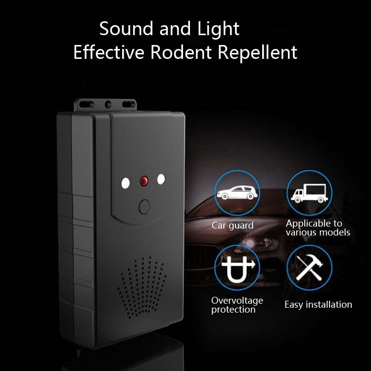 Ultrasonic Car Repeller Car Engine Compartment Electronic Repeller Micro-Light Wave Insect Repellent, Specification:USB(Black) - In Car by buy2fix | Online Shopping UK | buy2fix