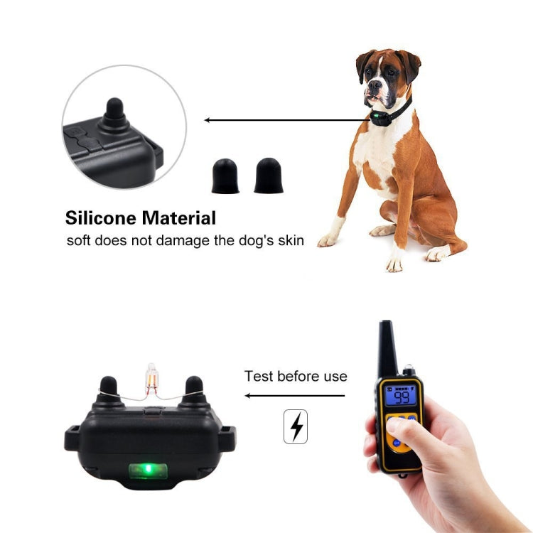 Bark Stopper Dog Training Device Dog Collar with Electric Shock Vibration Warning(EU Plug) - Home & Garden by buy2fix | Online Shopping UK | buy2fix