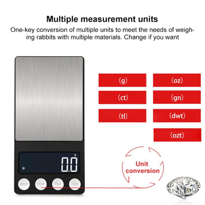 High-Precision Electronic Scale Mini Portable Jewellery Medicine Scale, Style:200g/0.01g - Jewelry Scales by buy2fix | Online Shopping UK | buy2fix