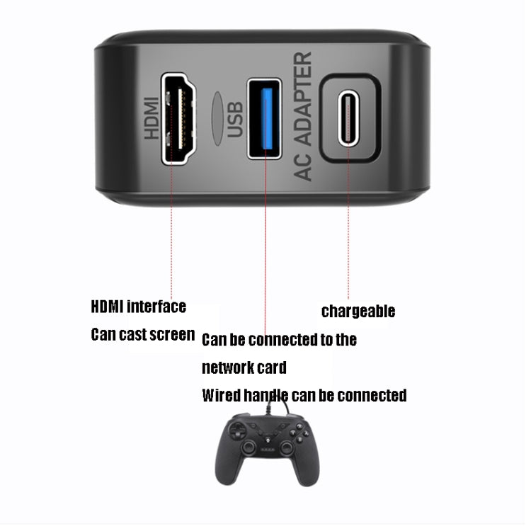 Multi-Function Projection And Charging AC Adapter Base Support Android/PC/Lite For Switch, Specifications:Black+US Plug - Toys & Hobbies by buy2fix | Online Shopping UK | buy2fix