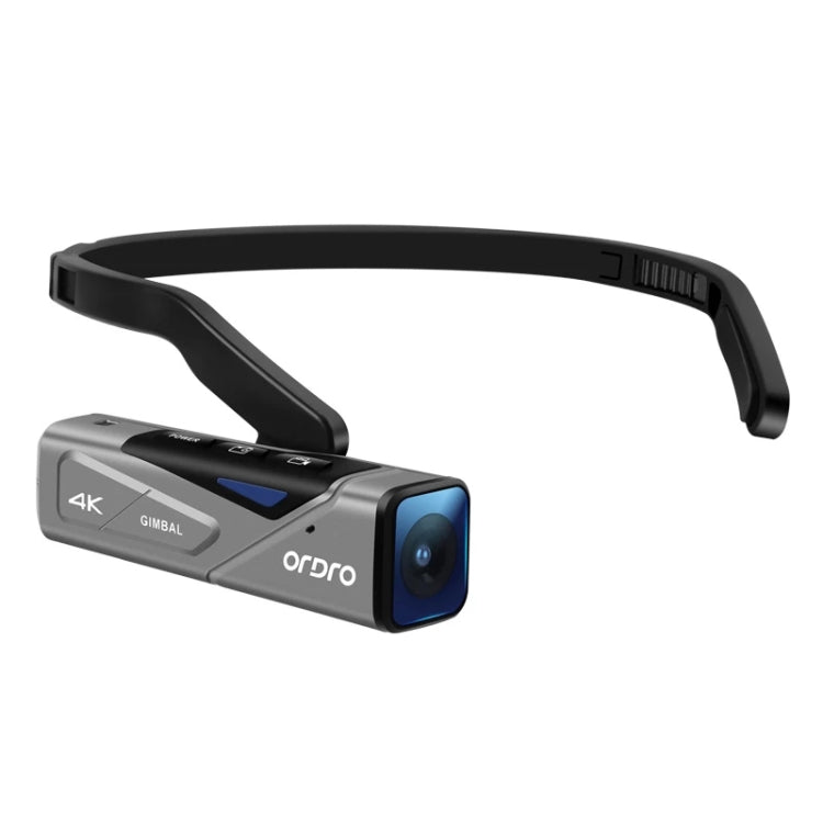 ORDRO EP7 4K Head-Mounted  Auto Focus Live Video Smart Sports Camera, Style:Without Remote Control(Silver Black) - DJI & GoPro Accessories by buy2fix | Online Shopping UK | buy2fix