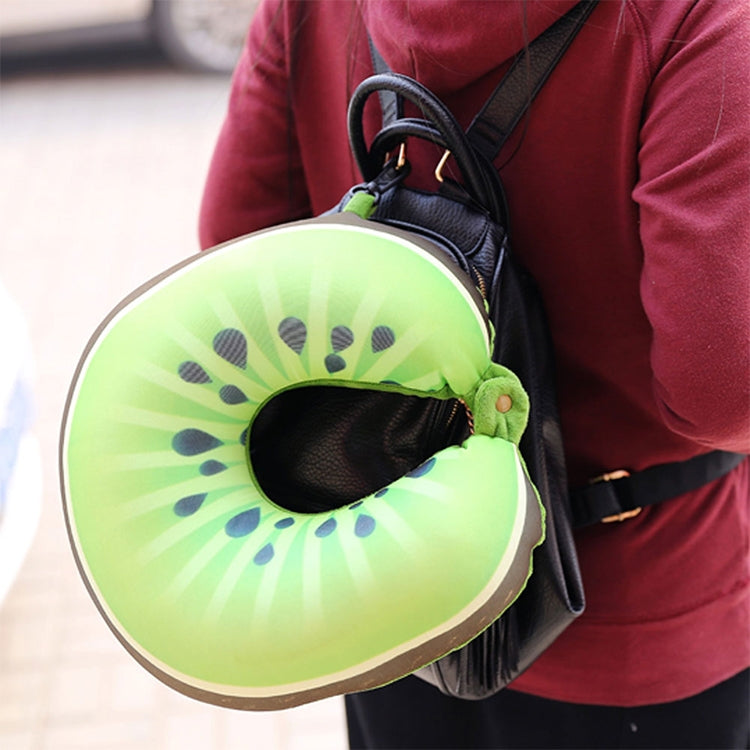 Fruit U Shaped Travel Pillow Nanoparticles Neck Pillow Car Pillows Soft Cushion Home Textile(Lime) - Cushions & Pillows by buy2fix | Online Shopping UK | buy2fix