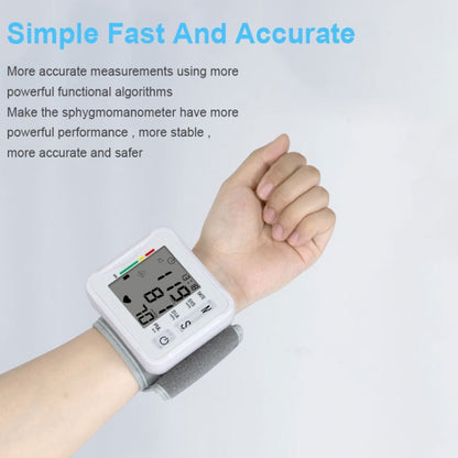 KWL-W01 Home Automatic Smart Wrist Electronic Sphygmomanometer, Style: English With Voice(White) - Sphygmomanometer by buy2fix | Online Shopping UK | buy2fix