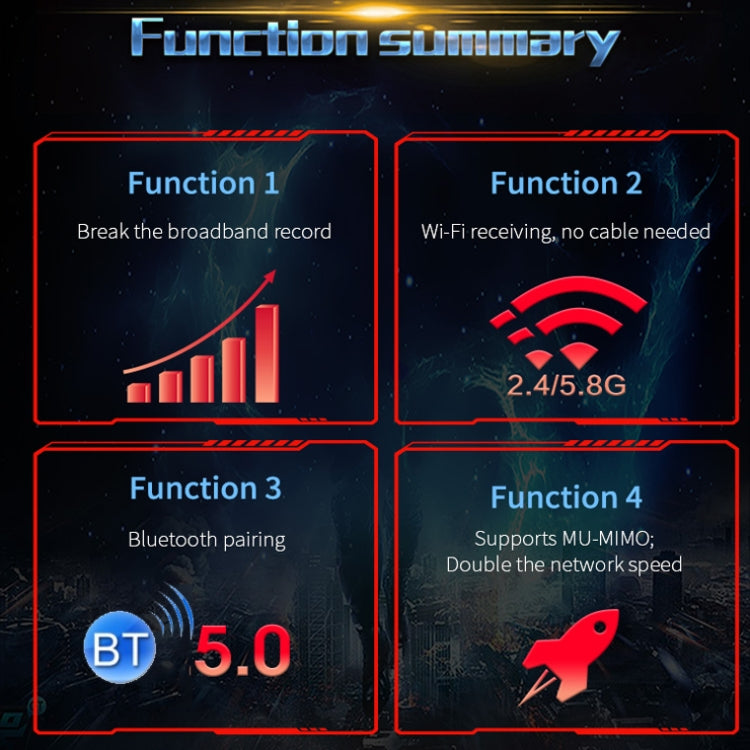 COMFAST Gaming Game 3000Mbps Gigabit Dual-Frequency Wireless Desktop Computer PCIE Wireless Network Card, Coverage: AX200 - Add-on Cards by COMFAST | Online Shopping UK | buy2fix