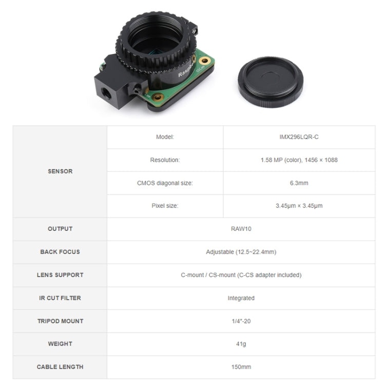 Waveshare Original Raspberry Pi 1.6MP Global Shutter Camera Module(24385) - Consumer Electronics by WAVESHARE | Online Shopping UK | buy2fix