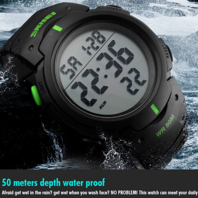 SKMEI 1068 Men Waterproof Outdoor Sports Digital Watch Student Fashion Watch(ArmyGreen) - Sport Watches by SKMEI | Online Shopping UK | buy2fix
