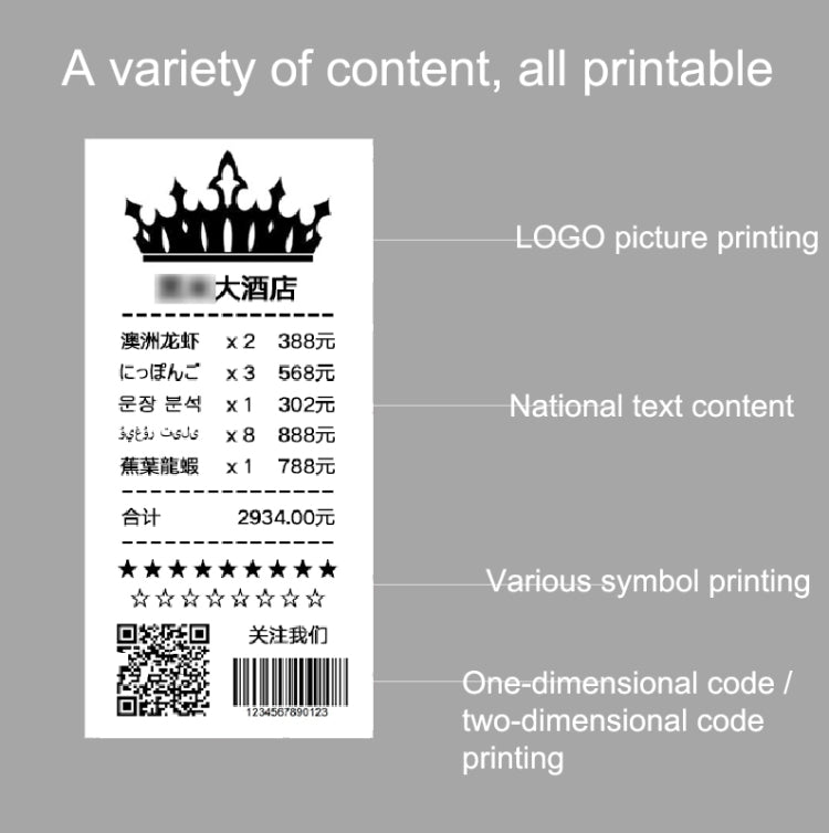 58HB6 Portable Bluetooth Thermal Printer Label Takeaway Receipt Machine, Supports Multi-Language & Symbol/Picture Printing, Model: EU Plug (Spanish) - Consumer Electronics by buy2fix | Online Shopping UK | buy2fix