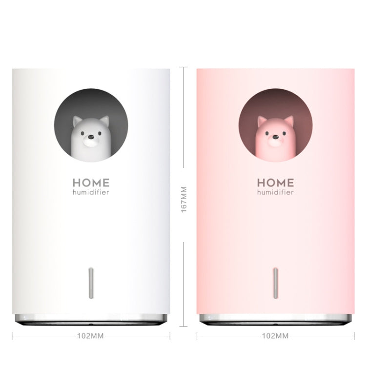 K9 Humidifier Colorful Night Light Home Large Capacity USB Office Aromatherapy Machine Atomizer(Polar Bear Pink) - Home & Garden by buy2fix | Online Shopping UK | buy2fix