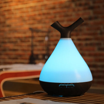 YCTA-008 Household Mute Small Wood Grain Colorful Light Aroma Diffuser Night Tree Air Humidifier, Product specifications: EU Plug(Deep Wood Grain) - Home & Garden by buy2fix | Online Shopping UK | buy2fix