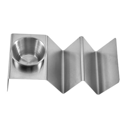 2 PCS Baking Stainless Steel Pancake Rack Buffet Tools With Cup - Home & Garden by buy2fix | Online Shopping UK | buy2fix