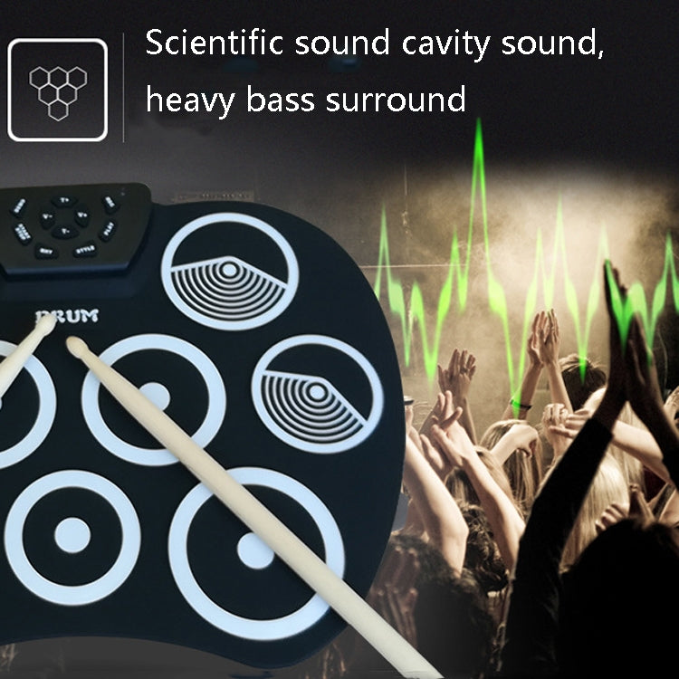 Silicone Folding Portable Hand-Rolled Drum DTX Game Strike Board(G801 White) - Percussion Instruments by buy2fix | Online Shopping UK | buy2fix