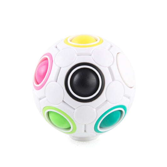 2 PCS Gyro Rainbow Ball Fingertip Decompression 10-Hole Magic Square Toys(White) - Fidget Cube by buy2fix | Online Shopping UK | buy2fix