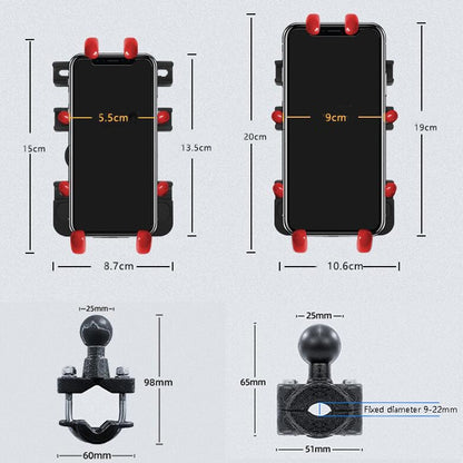 Motorcycle Metal Navigation Mobile Phone Bracket,Style: Rearview Mirror Installation (Hand Twist) - Holder by buy2fix | Online Shopping UK | buy2fix