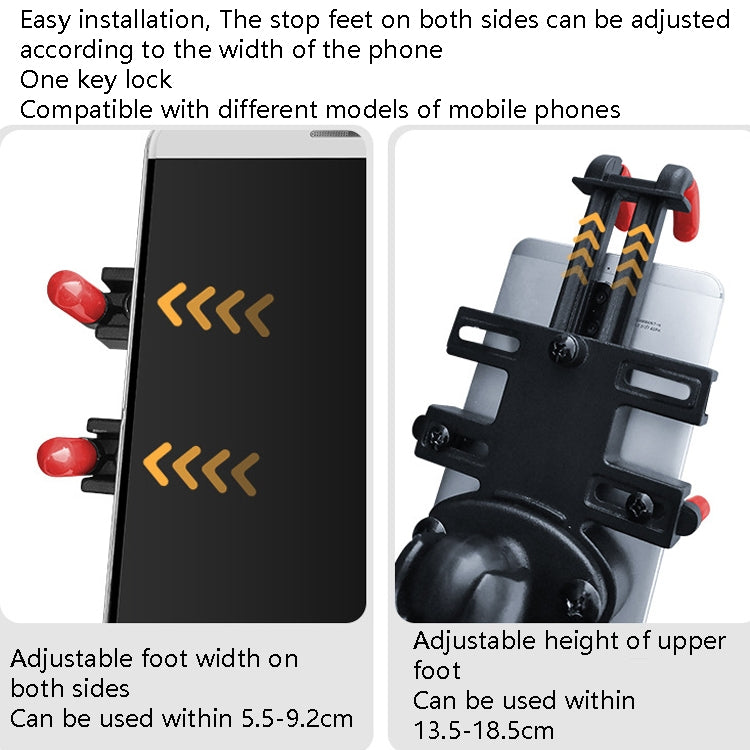 Motorcycle Metal Navigation Mobile Phone Bracket,Style: Rearview Mirror Installation (Hand Twist) - Holder by buy2fix | Online Shopping UK | buy2fix