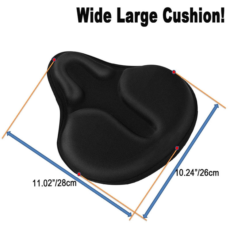 2 PCS Bicycle Cushion Cover Mountain Bike Road Bike Thickened Silicone Cushion Cover Riding Equipment(Black) - Outdoor & Sports by buy2fix | Online Shopping UK | buy2fix