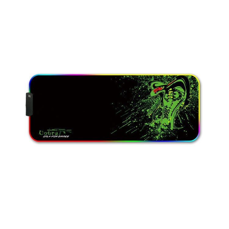 350x600x3mm F-01 Rubber Thermal Transfer RGB Luminous Non-Slip Mouse Pad(Brontosaurus) - Mouse Pads by buy2fix | Online Shopping UK | buy2fix