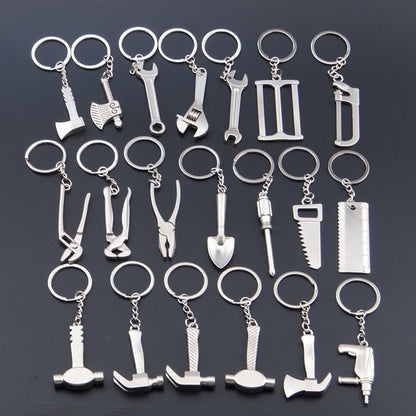 10 PCS Tool Metal Keychain Car Key Ring Pendant, Colour: H-402 Hand Saw - Key Rings by buy2fix | Online Shopping UK | buy2fix