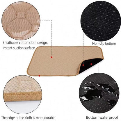 60x45cm Car Pet Injection Pad Waterproof Pad Cat Dog Sofa Waterproof Diapholic Carpet Water Absorbing Pad(Gray) - Seat Accessories by buy2fix | Online Shopping UK | buy2fix