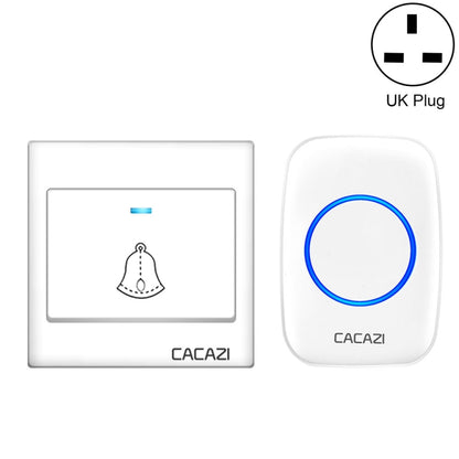 CACAZI H10 1 For 1 Wireless Smart Doorbell without Battery, Plug:UK Plug(White) - Security by CACAZI | Online Shopping UK | buy2fix