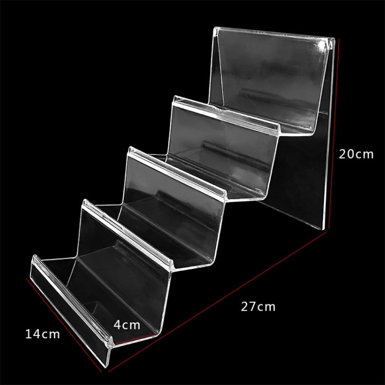 10 PCS Thickened Transparent Wallet Holder Plastic Phone Mask Display Stand Counter Display Stand,Specification: No. 4 4 Layer - Desktop Holder by buy2fix | Online Shopping UK | buy2fix