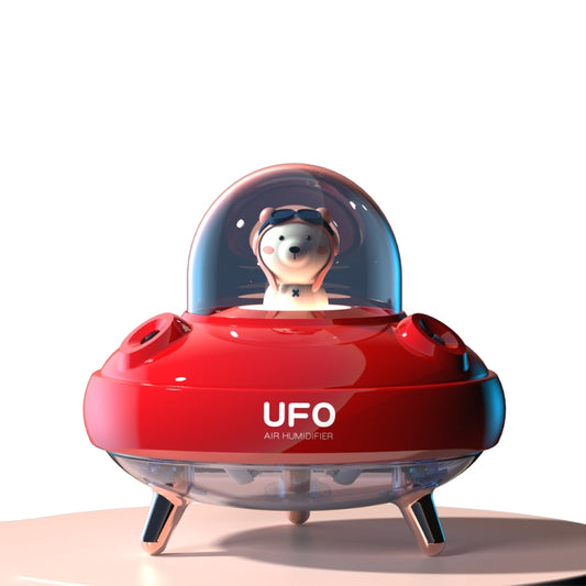 HO3 UFO Double Spraying Pet Humidifier Home Air Nebulizer Water Replenishing Instrument, Colour: Battery Model (Red) - Home & Garden by buy2fix | Online Shopping UK | buy2fix