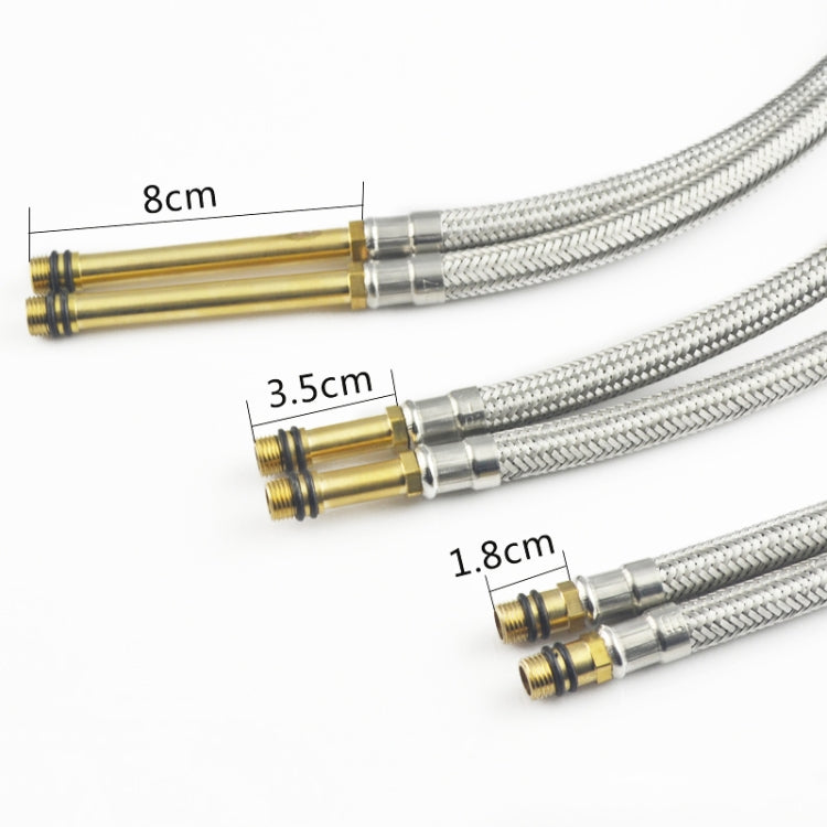 4 PCS Weave Stainless Steel Flexible Plumbing Pipes Cold Hot Mixer Faucet Water Pipe Hoses High Pressure Inlet Pipe, Specification: 80cm 8cm Copper Rod - Home & Garden by buy2fix | Online Shopping UK | buy2fix