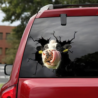 7 PCS Animal Wall Stickers Cattle Head Hoisting Car Window Static Stickers(Cow 06) - In Car by buy2fix | Online Shopping UK | buy2fix