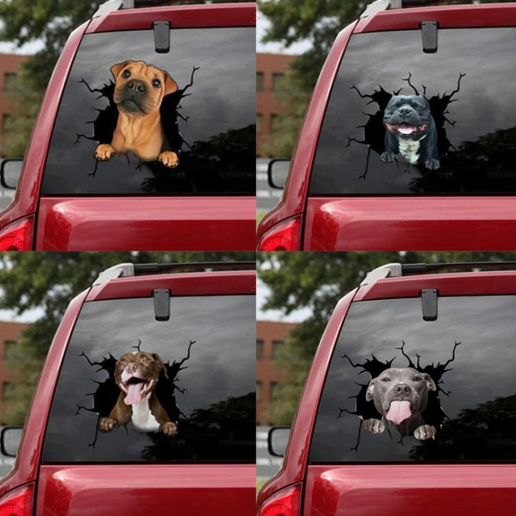 7 PCS Animal Wall Stickers Puppy Hole Car Window Static Sticker(Puppy 02) - In Car by buy2fix | Online Shopping UK | buy2fix