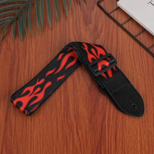 3 PCS Printed Ukulele Guitar Strap, Length: 85-135cm(Red Flame) - Stringed Instruments by buy2fix | Online Shopping UK | buy2fix