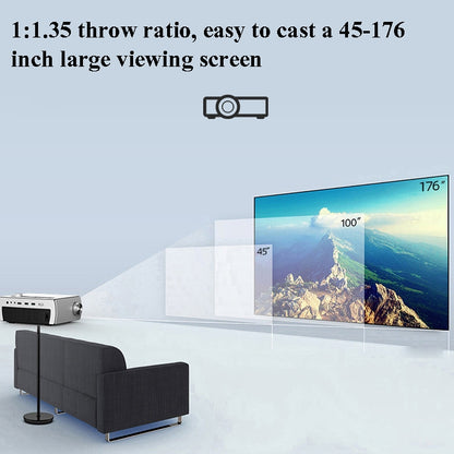 YG430 1080P 5G Mobile Phone Wireless Multi-Screen Version Home Projector Office HD Mini Portable Projector, Plug Type： UK Plug - Consumer Electronics by buy2fix | Online Shopping UK | buy2fix