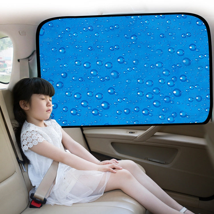 4 PCS R-2938 Single-Layer Sun Protection Magnetic Car Curtain Vehicle Water Drop Sunshade(Blue Left) - In Car by buy2fix | Online Shopping UK | buy2fix