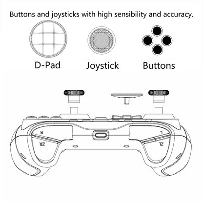 Wired Gamepad For Nintendo Switch / Android / iOS / PC(S818W Left Red Right Blue) - Gamepads by buy2fix | Online Shopping UK | buy2fix