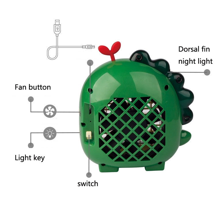 A9 Desktop Dinosaur Fan USB Mini Large Wind Fan(Green) - Consumer Electronics by buy2fix | Online Shopping UK | buy2fix