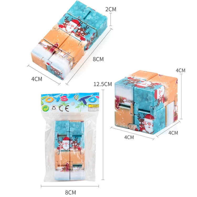 3 PCS Infinite Magic Cube Halloween & Christmas Theme Decompression Pocket Cube Second Order Cube Toy(NO.335K-2 Christmas White) - Magic Cubes by buy2fix | Online Shopping UK | buy2fix