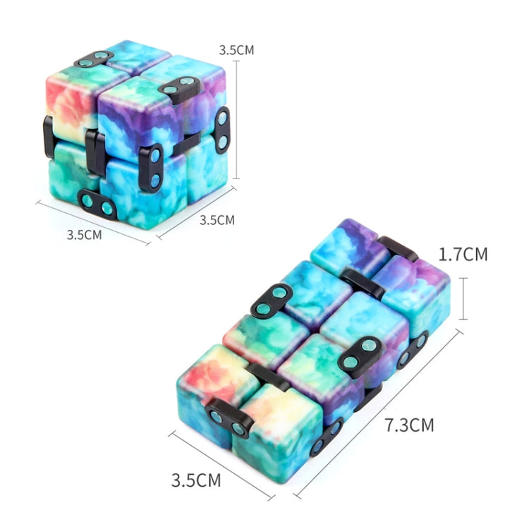 3 PCS Unlimited Magics Cube Colorful UV Printing Pocket Magic Cube Variety Folding Fingertip Magic Cube Decompression Toy(NO.168-8-37 Color Stripe Pattern) - Magic Cubes by buy2fix | Online Shopping UK | buy2fix