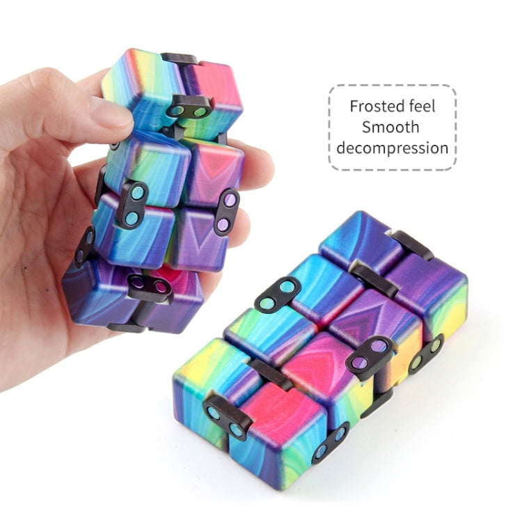 3 PCS Unlimited Magics Cube Colorful UV Printing Pocket Magic Cube Variety Folding Fingertip Magic Cube Decompression Toy(NO.168-8-37 Color Stripe Pattern) - Magic Cubes by buy2fix | Online Shopping UK | buy2fix