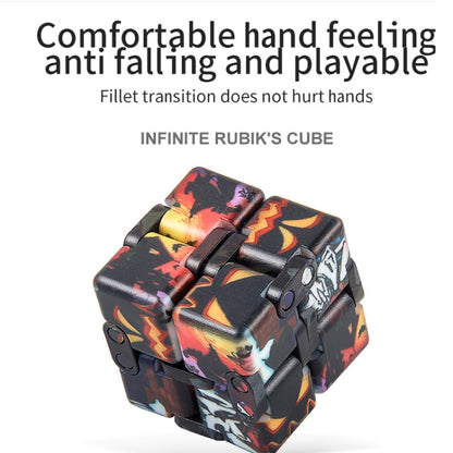 3 PCS Unlimited Magics Cube Colorful UV Printing Pocket Magic Cube Variety Folding Fingertip Magic Cube Decompression Toy(NO.168-8-37 Color Stripe Pattern) - Magic Cubes by buy2fix | Online Shopping UK | buy2fix