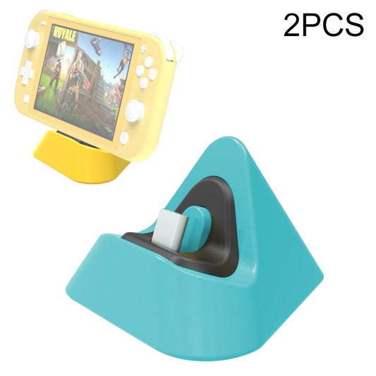 2 PCS DOBE TNS-19062 Host Charging Bottom Portable Triangle Game Console Charger For Switch / Lite(Dynamic Blue) - Toys & Hobbies by DOBE | Online Shopping UK | buy2fix