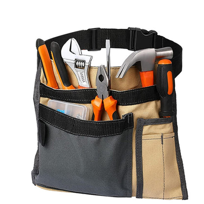 GJD-1 Multi-Function Electrician Tool Bag Portable Hardware Tool Storage Bag Garden Trimming Tool Bag(Grey + Khaki) - Storage Bags & Boxes by buy2fix | Online Shopping UK | buy2fix