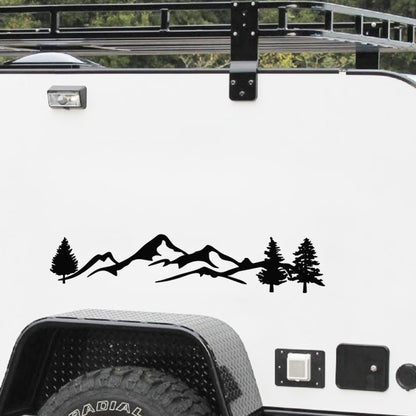 2 PCS D-791 Mountain Forest Car Sticker SUV Off-Road Vehicle Body Sticker Rear Windshield Car Sticker(Black) - In Car by buy2fix | Online Shopping UK | buy2fix