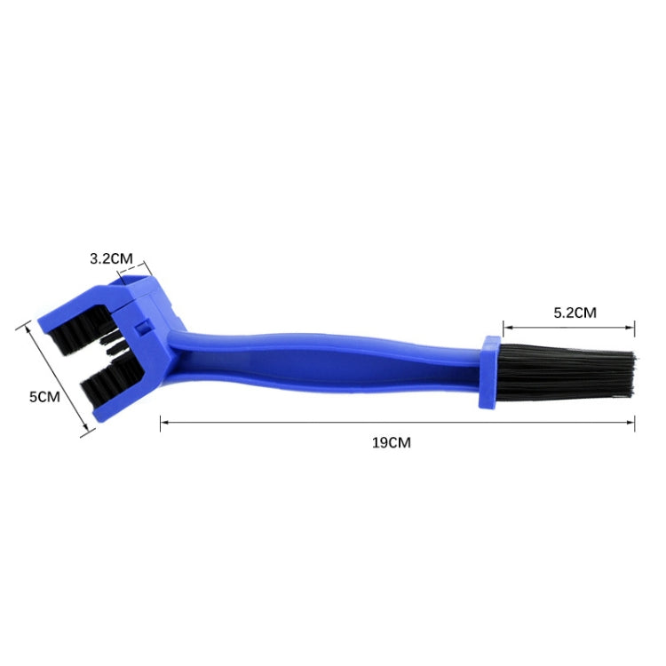 5 Set BG-7168 Bicycle And Motorcycle Cleaning Brush Three-Sided Chain Brush, Colour: Blue + Small Brush - Outdoor & Sports by buy2fix | Online Shopping UK | buy2fix