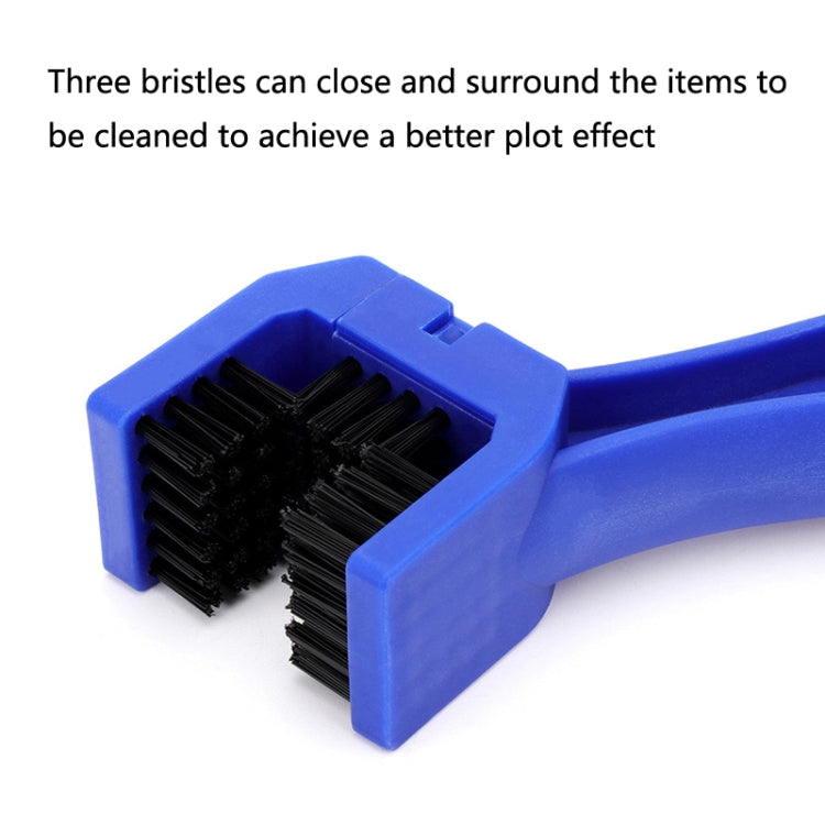 5 Set BG-7168 Bicycle And Motorcycle Cleaning Brush Three-Sided Chain Brush, Colour: Blue + Small Brush - Outdoor & Sports by buy2fix | Online Shopping UK | buy2fix