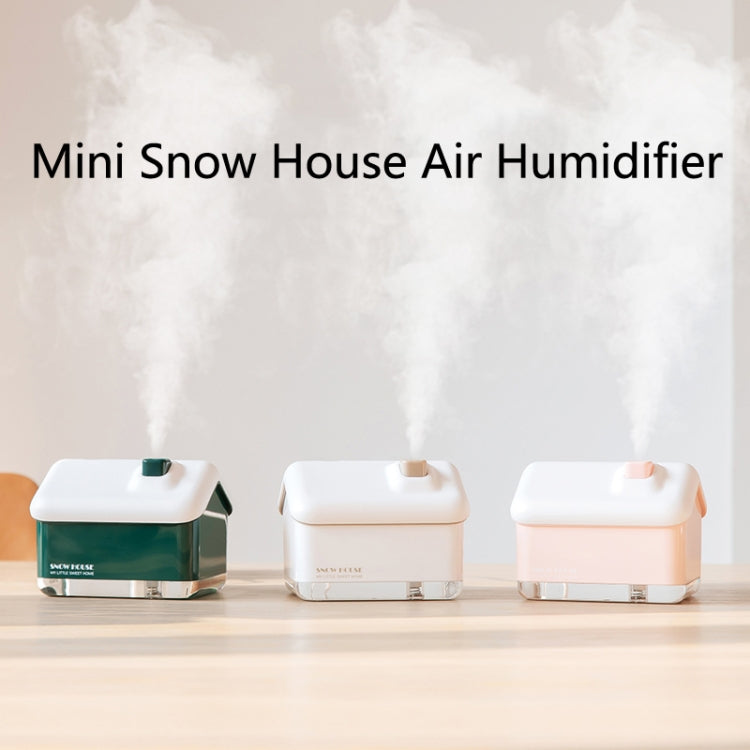 QB2020-008-G1 Mini Snow House Air Humidifier USB Bedroom Christmas Humidifier(Green) - Home & Garden by buy2fix | Online Shopping UK | buy2fix
