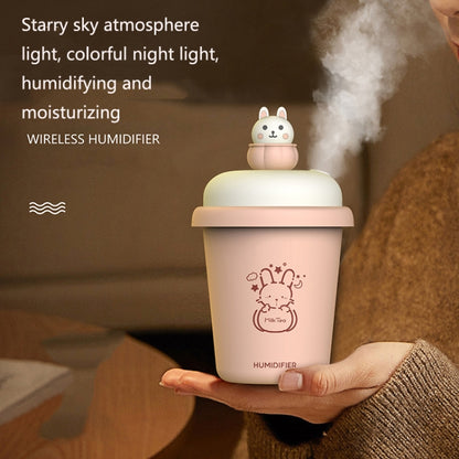Mini Hydrating Instrument Cute Pet USB Humidifier Home Car Desktop Aromatherapy Humidifier(Girl Pink) - Home & Garden by buy2fix | Online Shopping UK | buy2fix