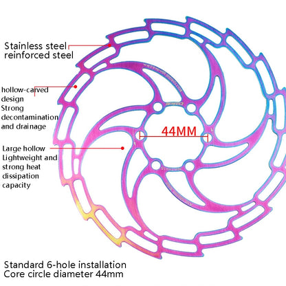 IIIPRO Bike Disc Mountain Bike Hollow Disc Dish Six Nail Brake Pad, Style: 160mm - Outdoor & Sports by buy2fix | Online Shopping UK | buy2fix