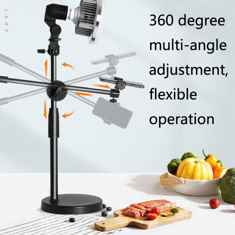 Mobile Phone Live Support Shooting Gourmet Beautification Fill Light Indoor Jewelry Photography Light, Style: 285W Mushroom Lamp + Stand + Overhead Stand - Consumer Electronics by buy2fix | Online Shopping UK | buy2fix